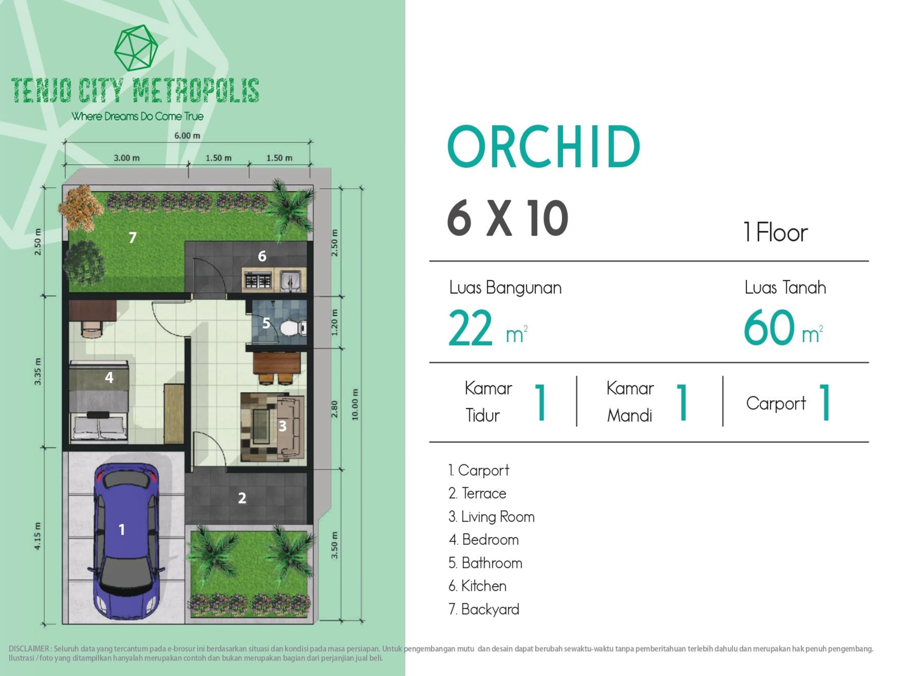 Orchid Type 22 Floor Plan