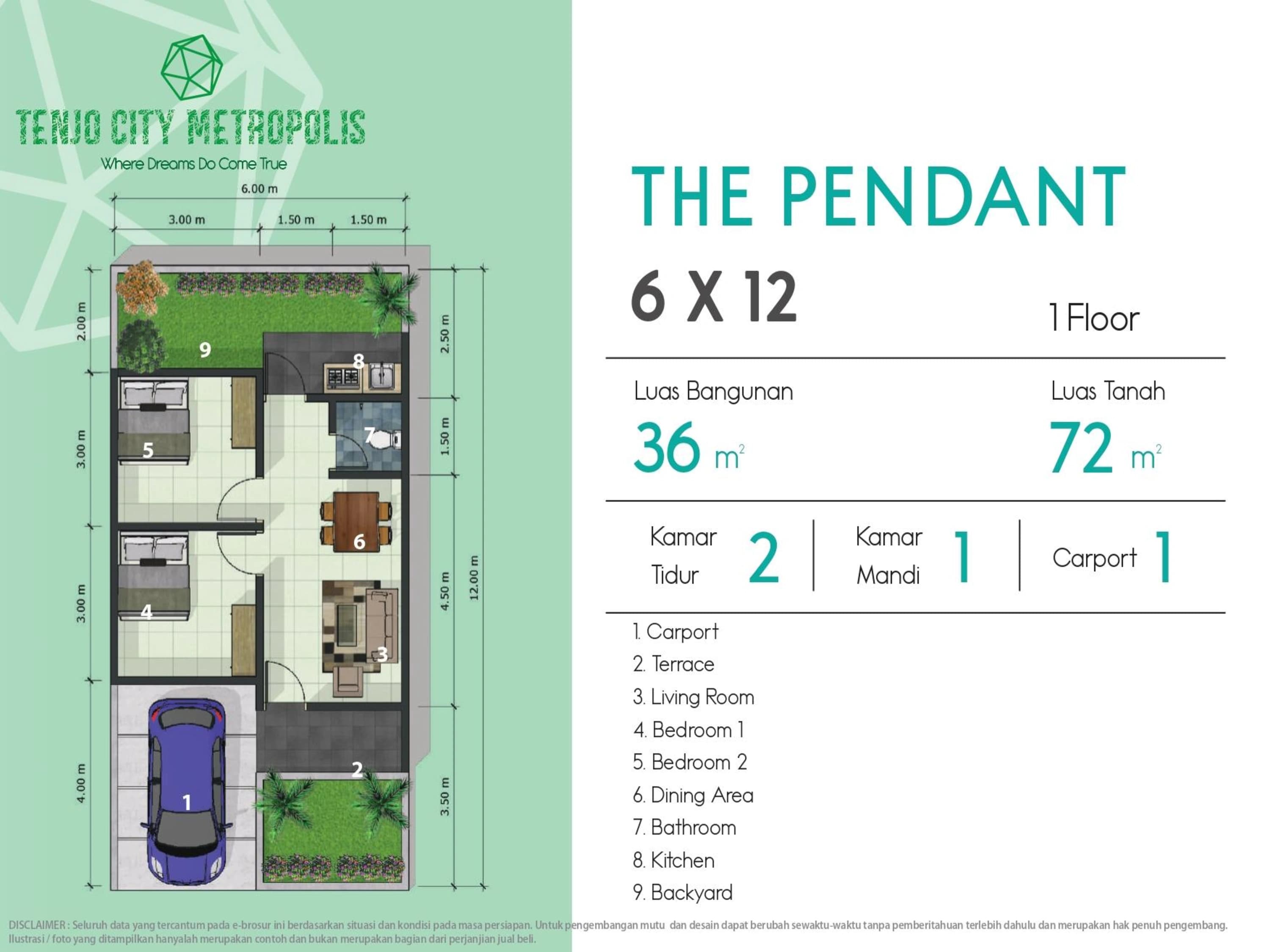 The Pendant Type 36 Floor Plan