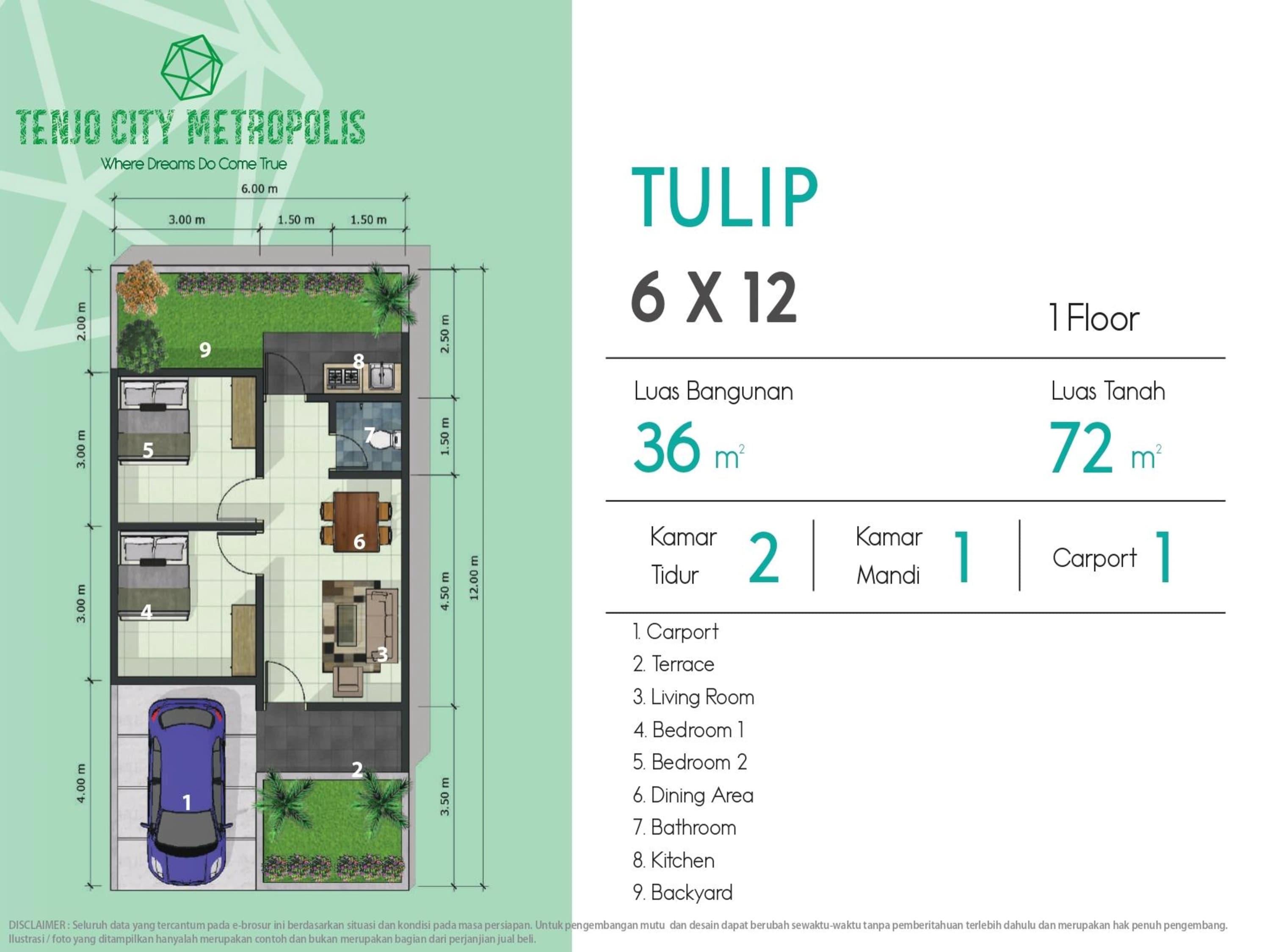 Tulip Type 36 Floor Plan